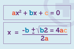 Worked example of the Quadratic equation