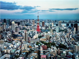Japanese city view